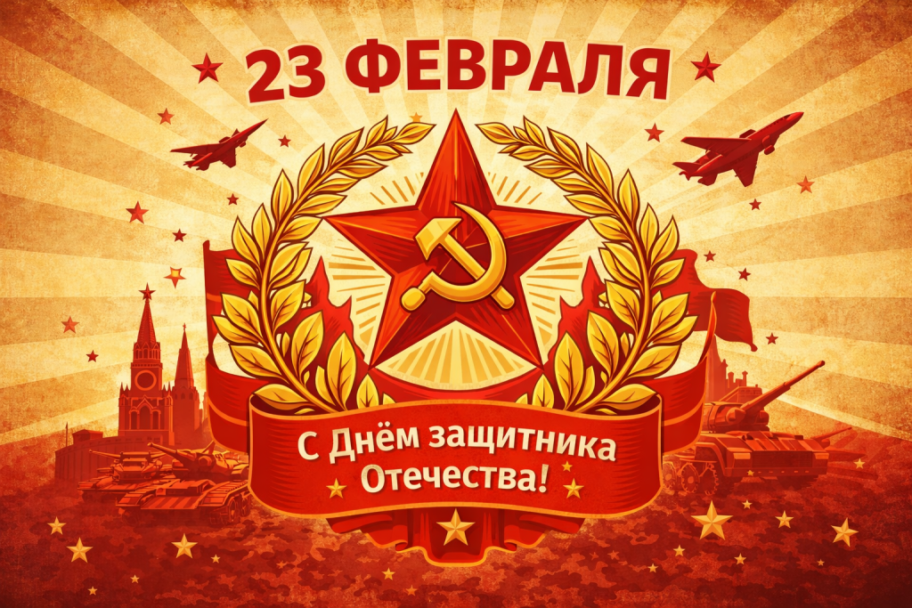 23 февраля открытка АРВ